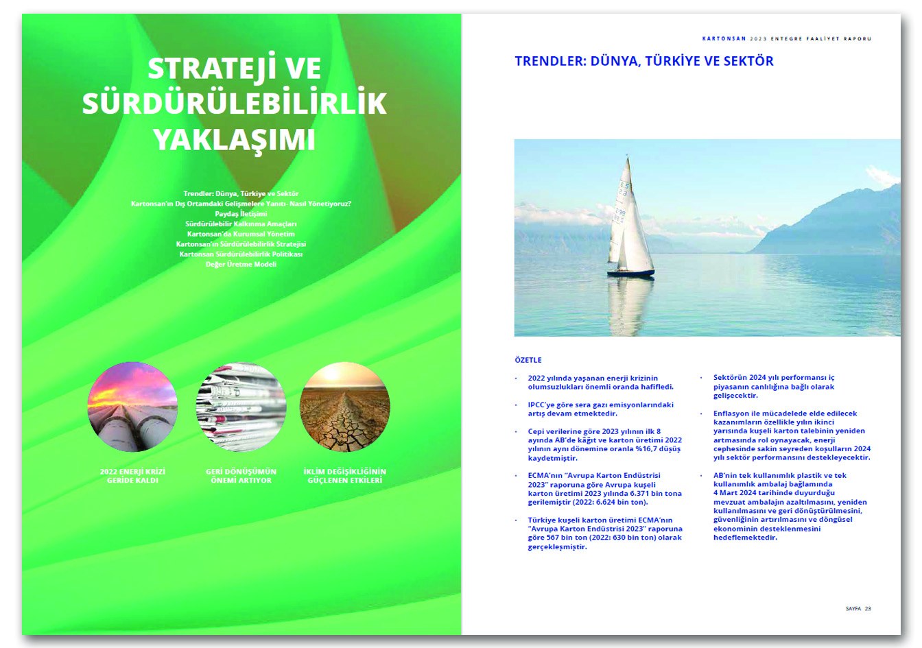 KARTONSAN / 2023 Entegre Faaliyet Raporu / 2023 INTEGRATED ANNUAL REPORT