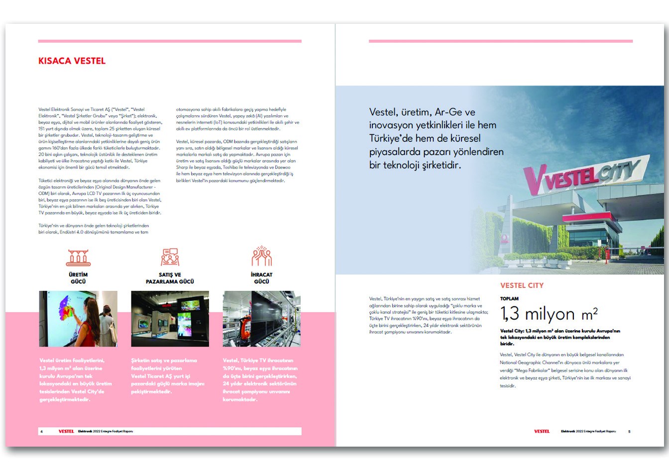 VESTEL ELEKTRONİK / 2022 Entegre Faaliyet Raporu / 2022 INTEGRATED ANNUAL REPORT