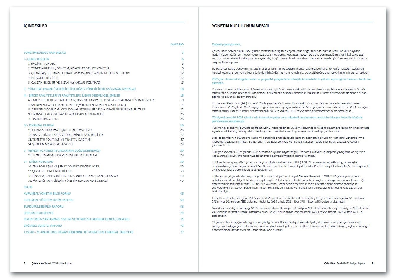 ÇELEBİ HAVA SERVİSİ / 2025 Faaliyet Raporu / 2025 Annual Report