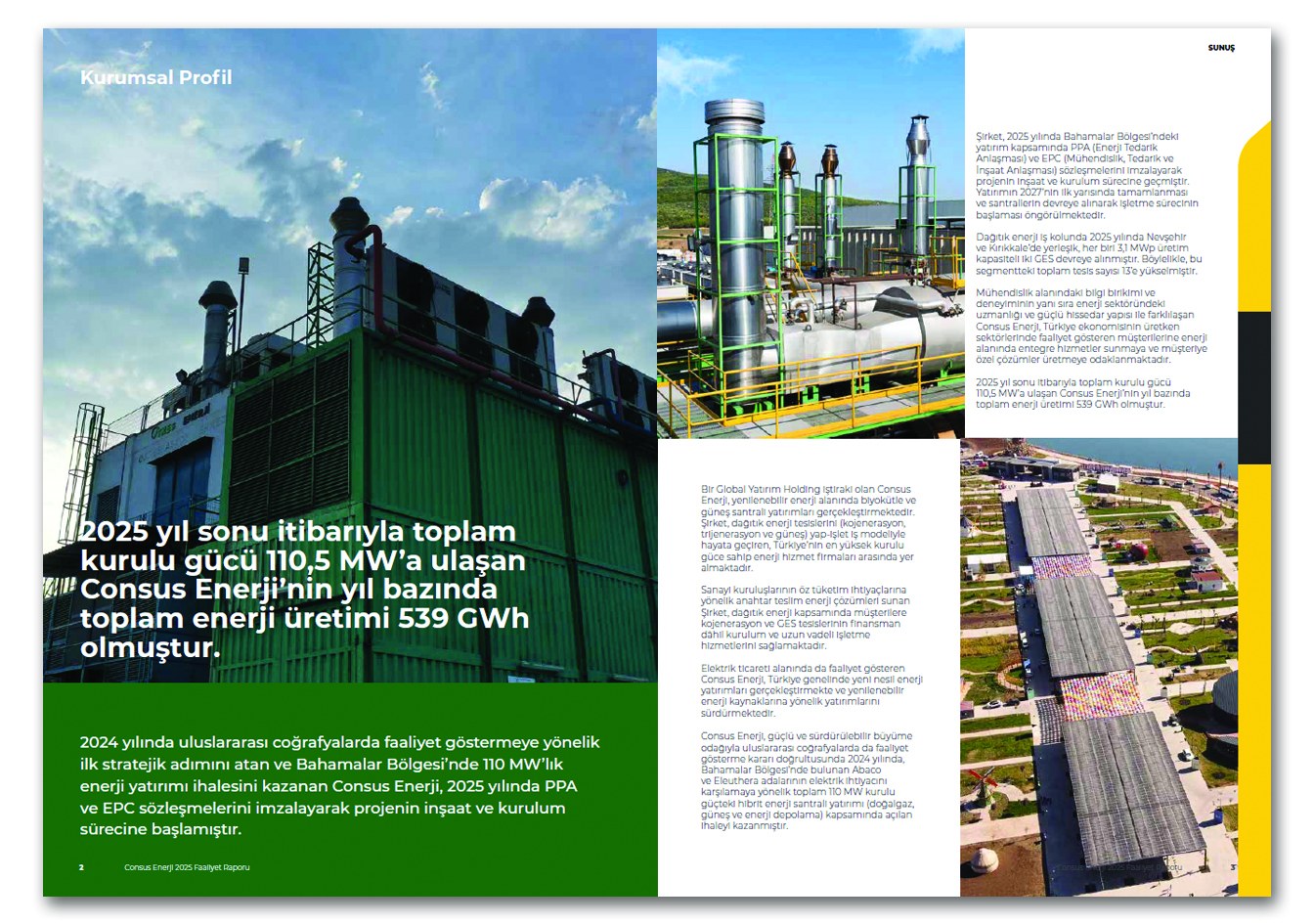 CONSUS ENERJİ / 2025 Faaliyet Raporu / 2025 Annual Report