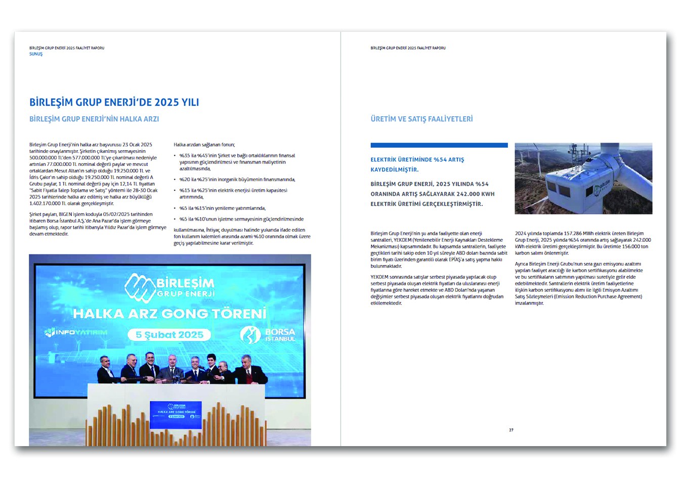 BİRLEŞİM ENERJİ / 2025 Faaliyet Raporu / 2025 Annual Report