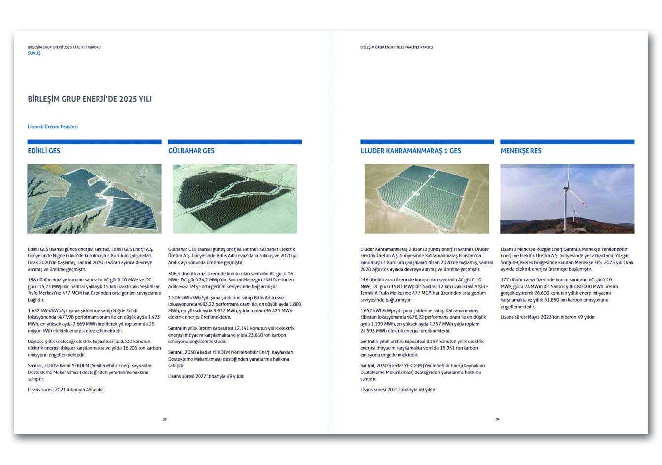 BİRLEŞİM ENERJİ / 2025 Faaliyet Raporu / 2025 Annual Report